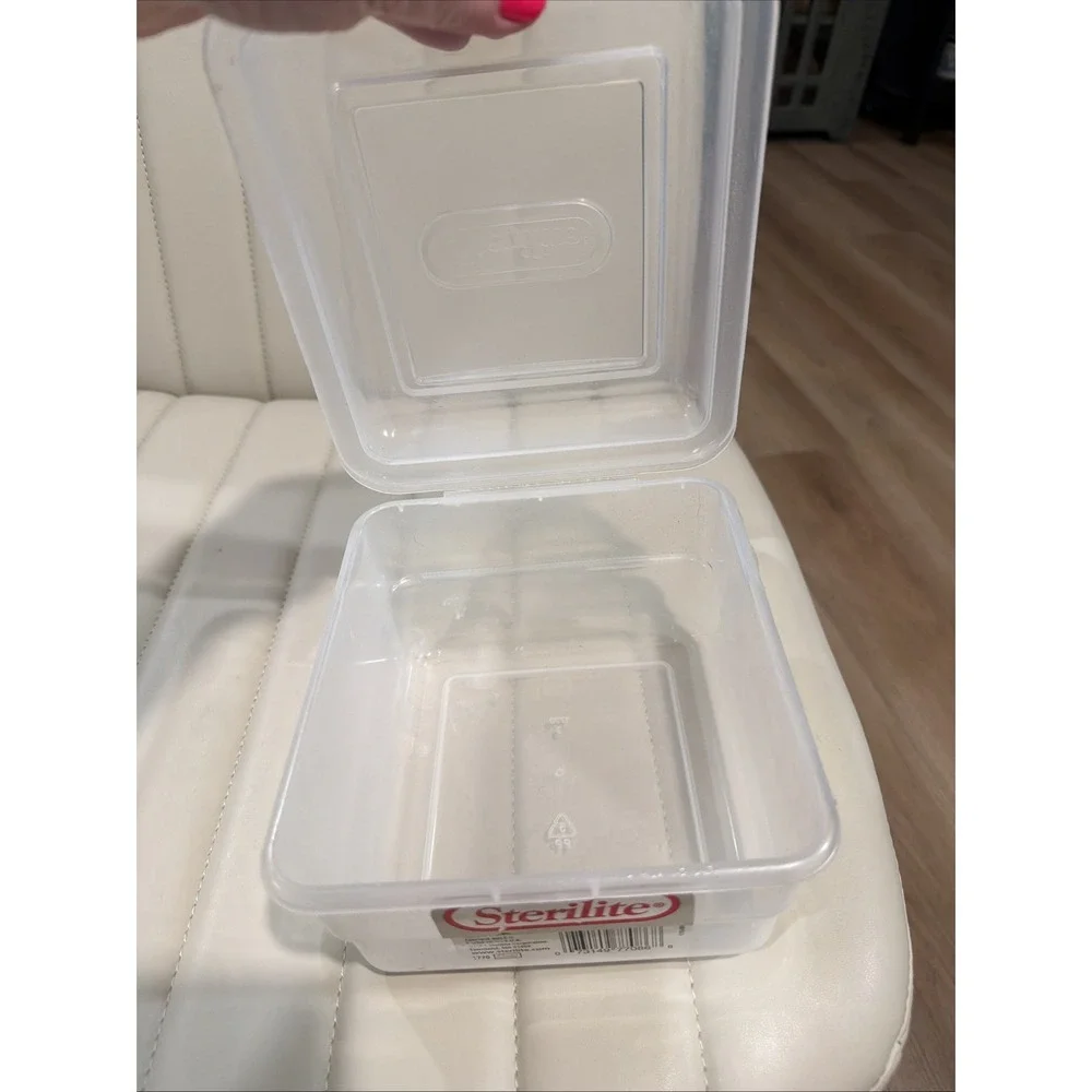 VTG Sterilite 1700 Flip Tops Clear Hinged Storage Box 7